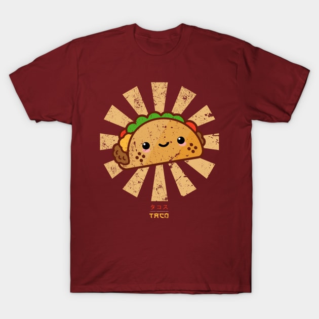 Happy Taco Retro Japanese T-Shirt by Nova5